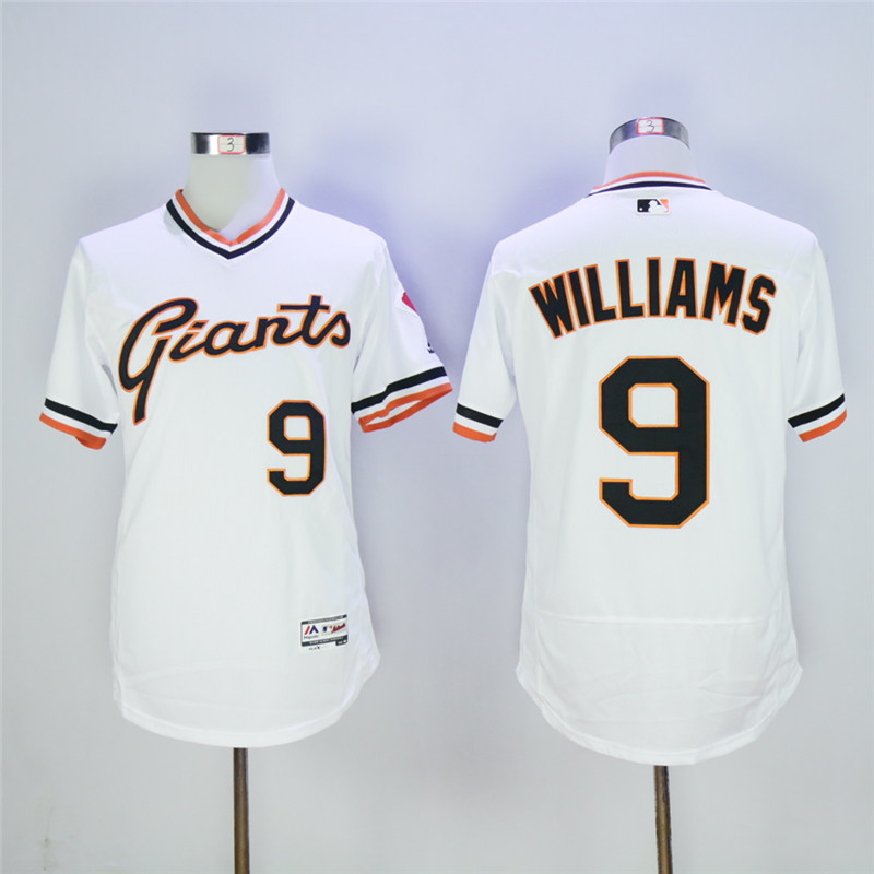 Men's San Franciscoc Giants #9 Matt Williams White Cool Base Cooperstown Collection Player Stitched MLB Jersey